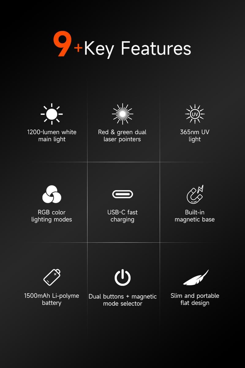 š„Hot Sale 49% OFF -š„MoonBox 3.0 EDC Flashlightš¦
