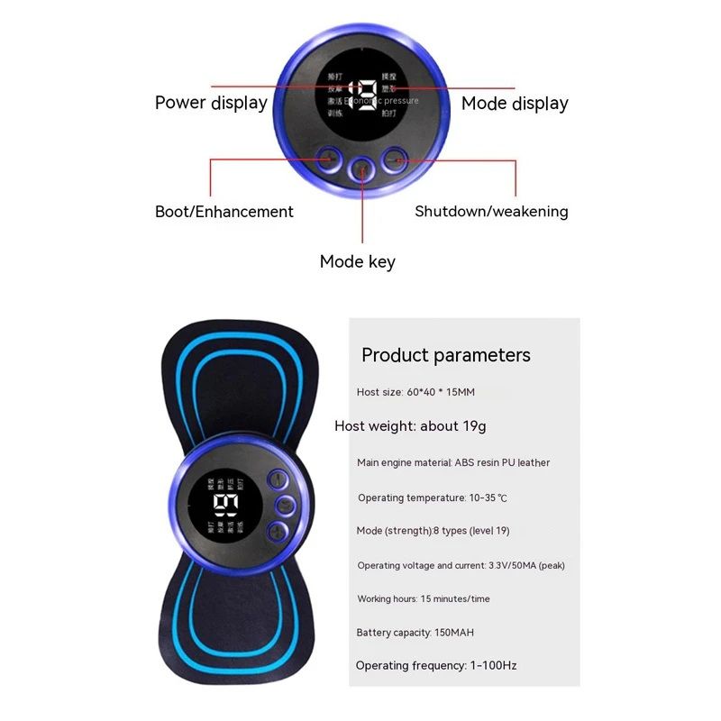 EMS Mini Electric Body Massager – Promote fat burning,Cervical, Neck & Back Pain Relief