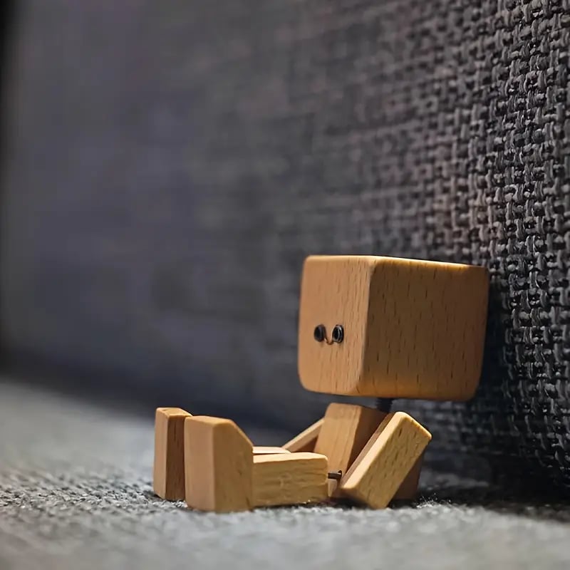 🔥Charming Little Wooden Figure That Sways with 12PCS Magnetic Expressions