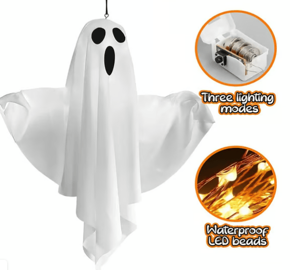 Halloween Glowing Ghost Chandelier