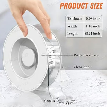 ✨⏰Preferential Deal✨Extra Large Double Sided Tape  , Clear & Tough Nano Tape, Multipurpose Mounting Tape