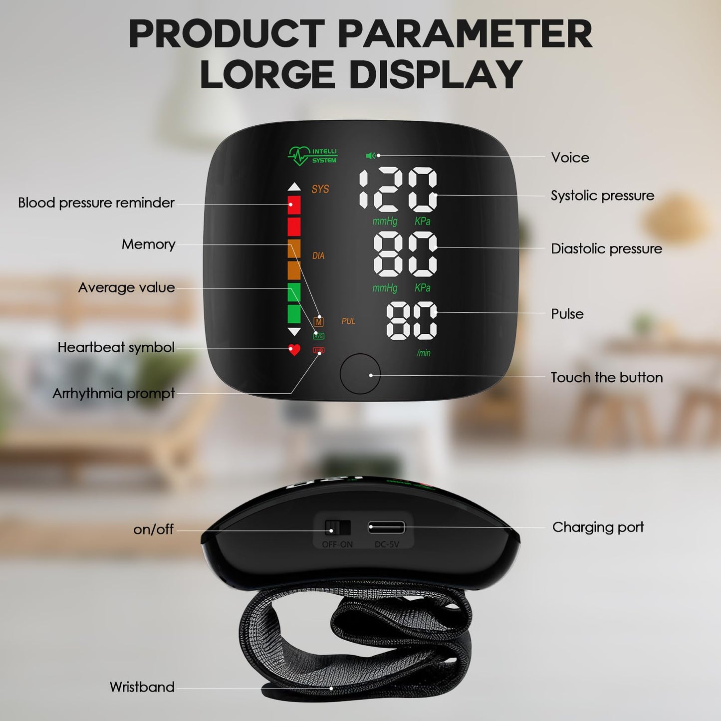 Last Day 49% OFF🔥[2025 Upgraded] Wrist Blood Pressure Monitor Led Display