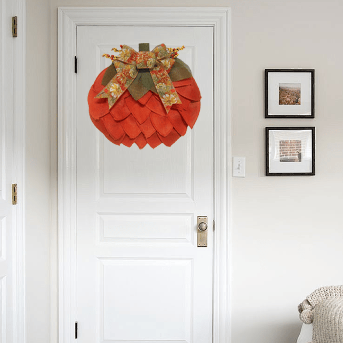 🔥 🍁Handmade Fall Pumpkin Wreath🎃