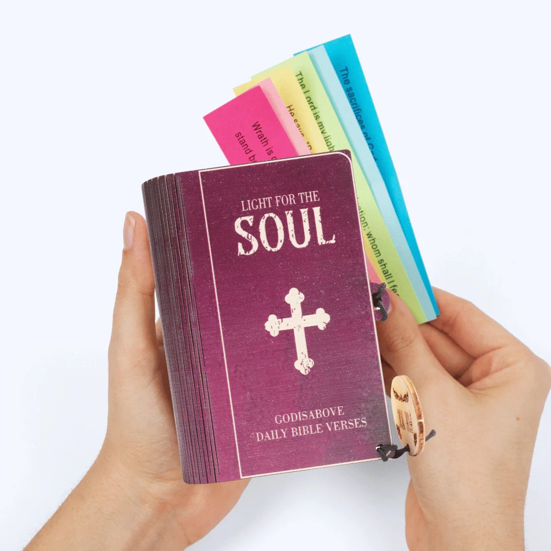 🔥Limited Time Discount🎁 - ✝️Handmade Wooden Bible Verses Box - Daily Bible Verses (🎁 A Reminder of God's Words💖)