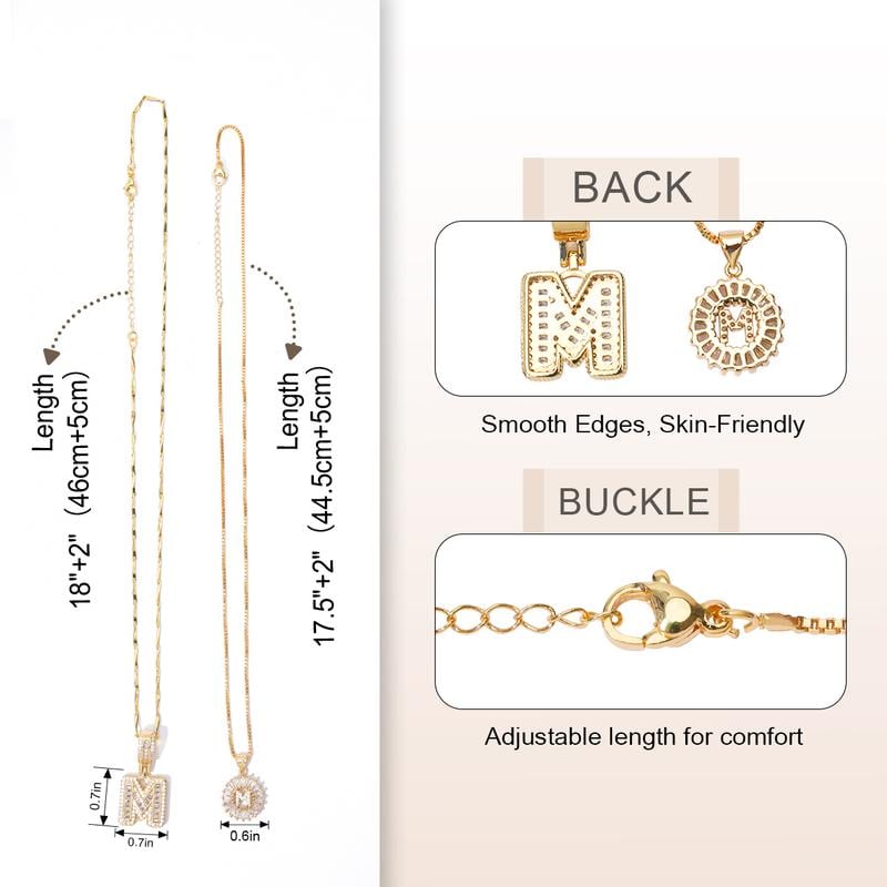 [LAST DAY ]Initial Letter Pendant Necklaces -2 Pack