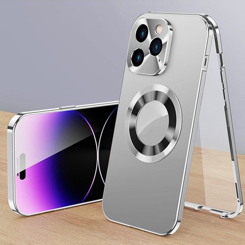 Double-sided magnetic phone case