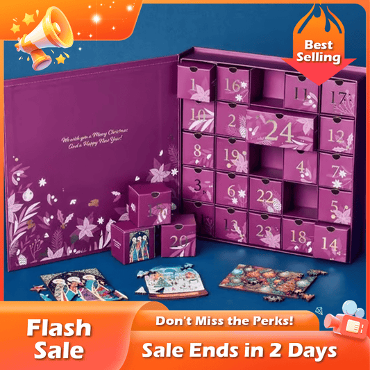 🏆Flash Sale⚡ 50K+ SOLD! Almost Gone-💥🧩24 Days Of Christmas Puzzles Advent Calendar,Best Gifts