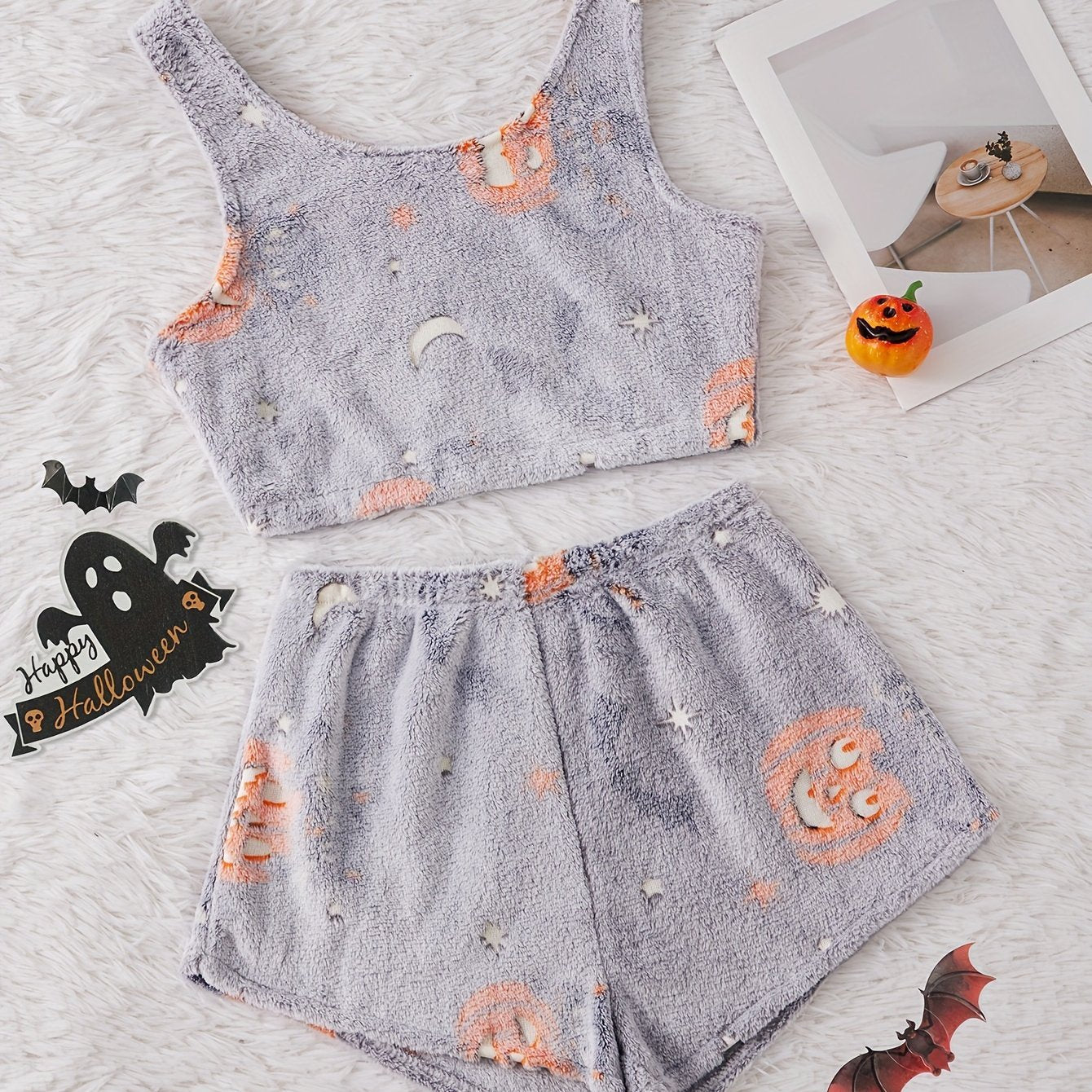 💥Halloween Pre 🎃Halloween  vest pajamas set👻
