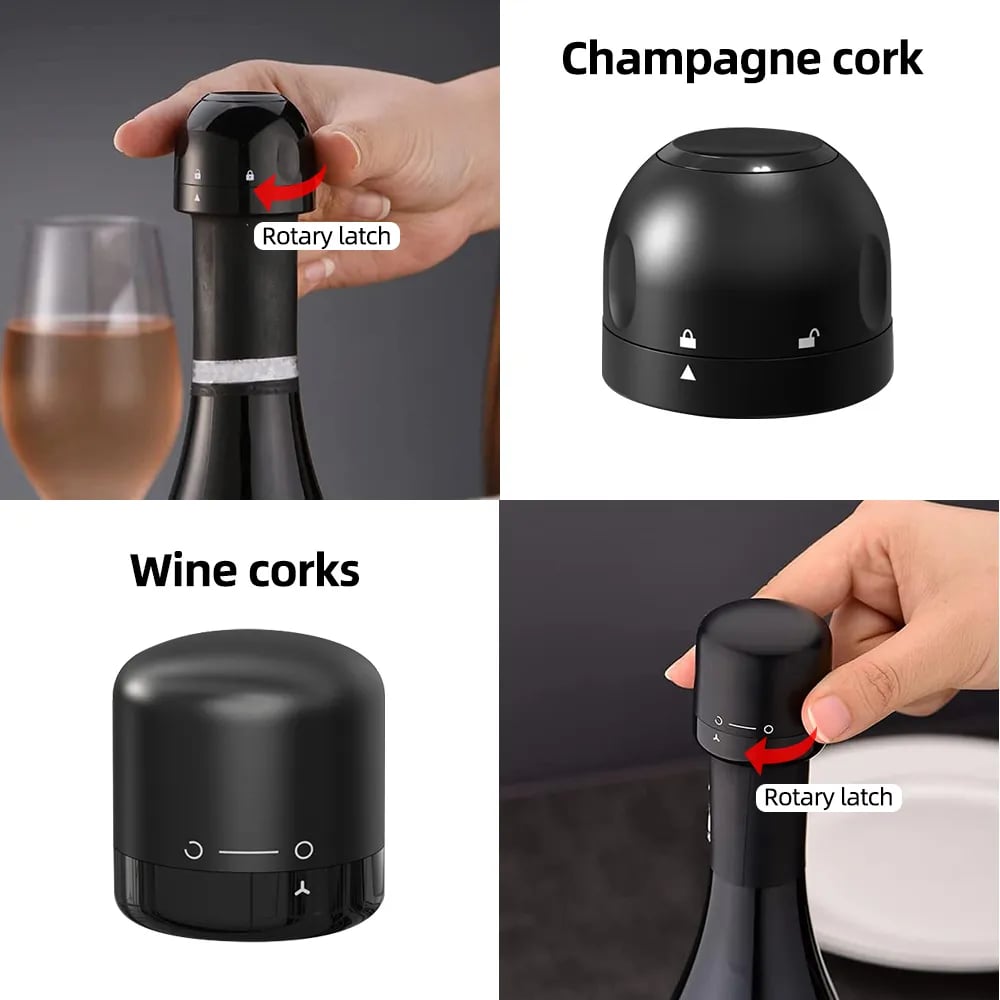 🔥🍾Vacuum Red Wine Bottle Cap Stopper