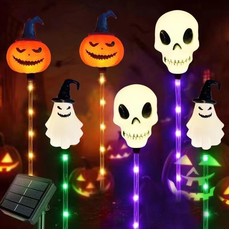 👻🎁6-Pack LED Solar Halloween Ground Lights
