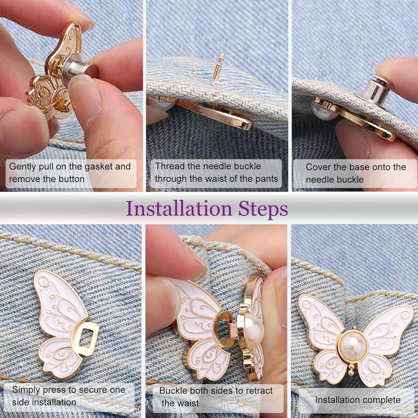 2-Pack Detachable Butterfly Clips🦋