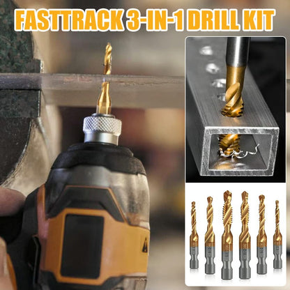 🔥3 In 1 Spiral Tap Hex Shank Drill Bit Set