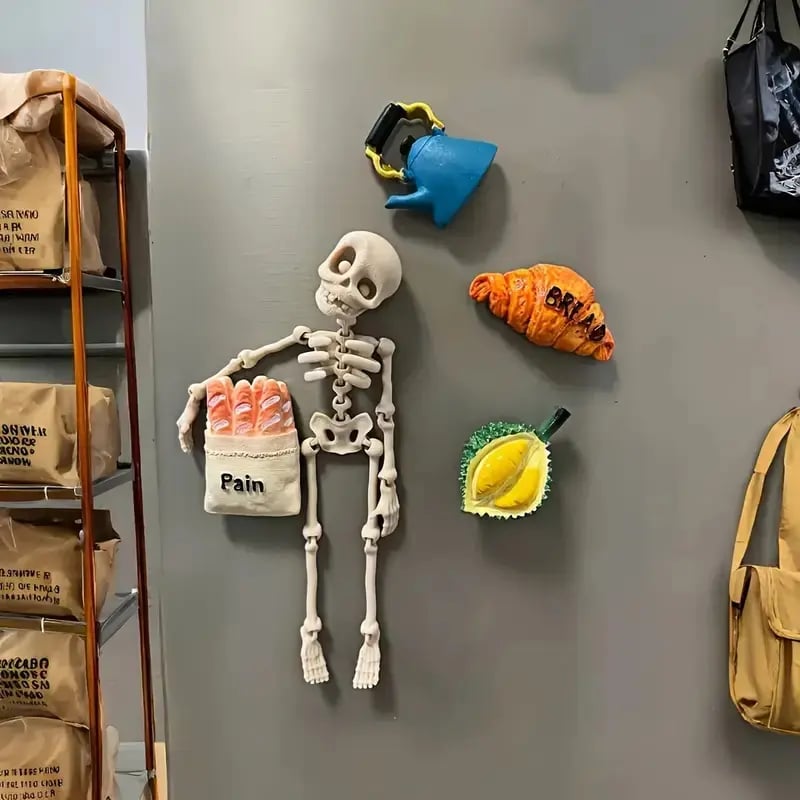 3D Printed Vintage Skeleton Magnetic Figurine 🎃