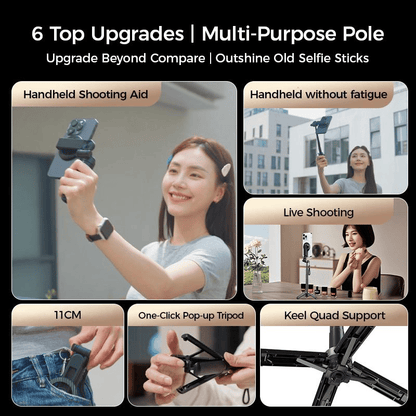 4-in-1 Multifunctional 360° Rotation Magnetic Selfie Stick