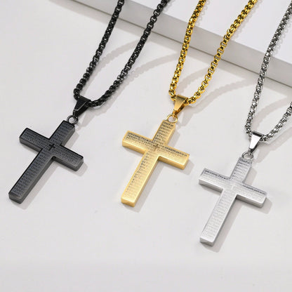 Easter’s Hot Selling & 🔥🔥Lord‘s Prayer Scibble Cross Necklace