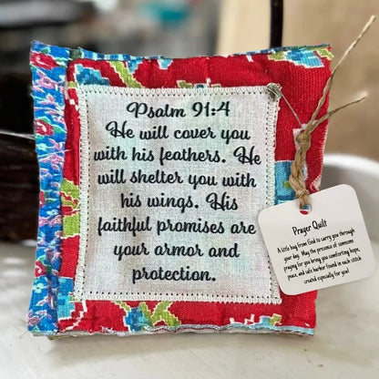 ✝️Best Encouraged And Blessed Gift-Prayer Quilt with cross inside