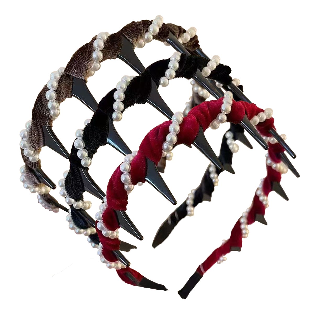 🔥Retro High Skull Pearl Headband