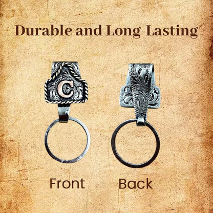 Handmade Cow Tag Belt  Key Holder with Custom Initial.(⏰Limited Quantities Available)