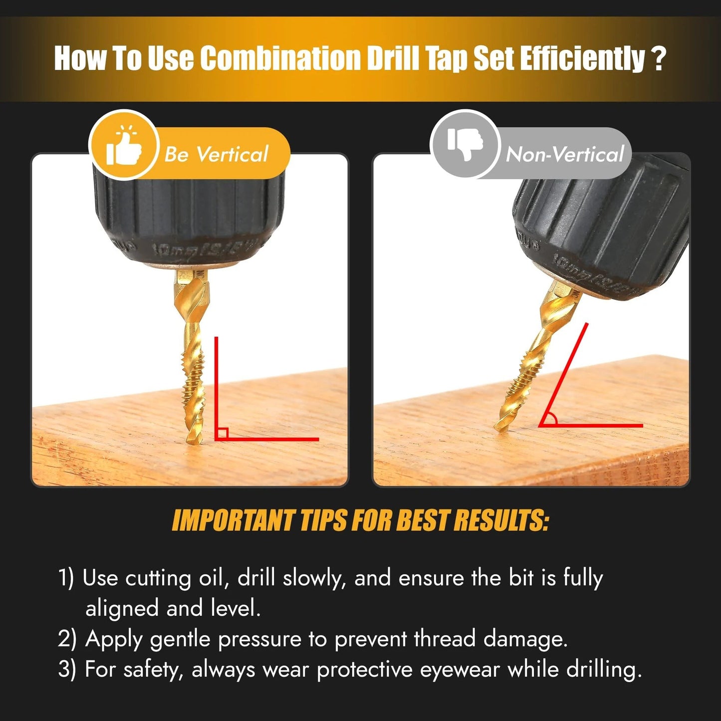 🔥3 In 1 Spiral Tap Hex Shank Drill Bit Set