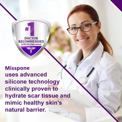Misspone™ Face & Body Scar Gel – Clinically Proven Formula to Soften, Flatten & Fade Scars from Surgery, Acne, Burns, and Keloids