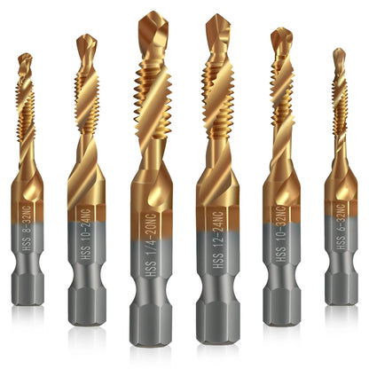 🔥3 In 1 Spiral Tap Hex Shank Drill Bit Set