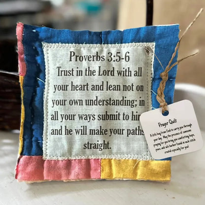 ✝️Best Encouraged And Blessed Gift-Prayer Quilt with cross inside
