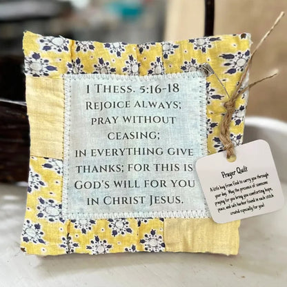 ✝️Best Encouraged And Blessed Gift-Prayer Quilt with cross inside