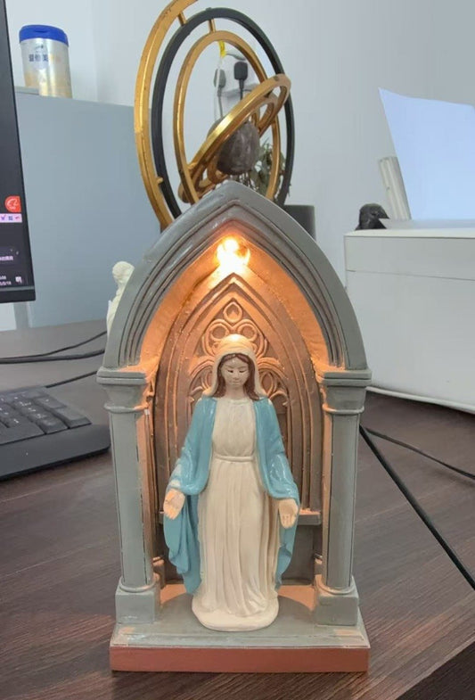 🎁🔥Virgin Mary LED Devotional Table Lamp - ⌛Limited Handmade Series