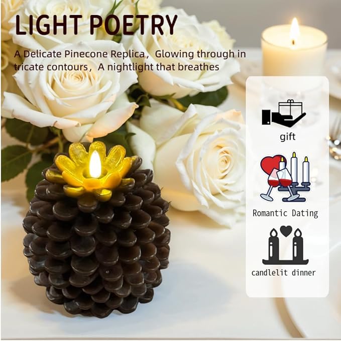 ✨Flameless Pinecone Candles