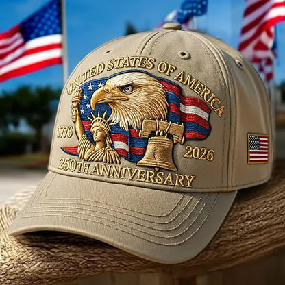 🗽Eagle & Liberty – United States 250th Anniversary Hat🦅(Breathable & Lightweight Comfort & Unisex Fit)