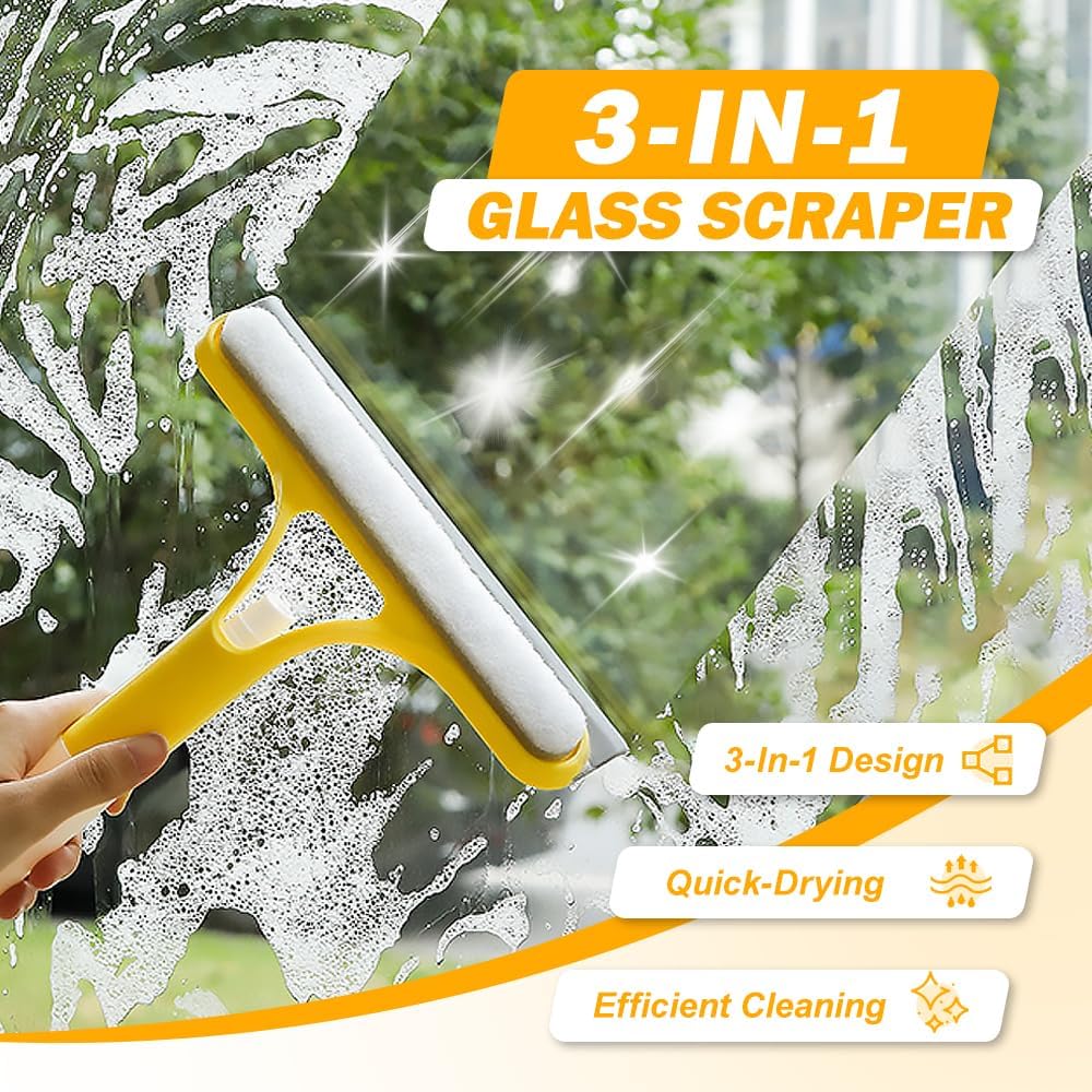 🏆Flash Sale⚡🔥3 in 1 Window Cleaning Scraper
