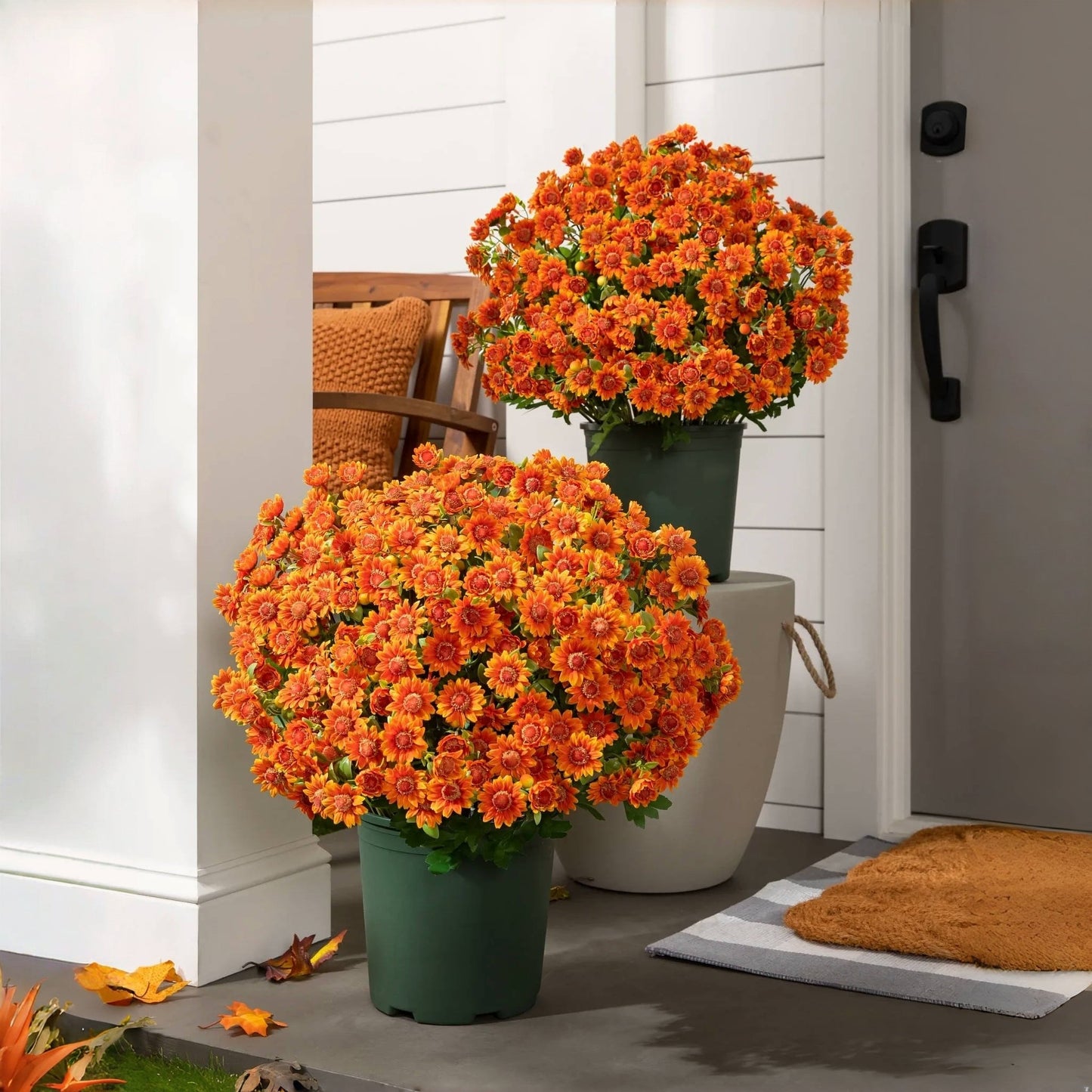 🏆Flash Sale⚡Artificial Outdoor Sunset Mums Flowers - UV resistant, Waterproof, Windproof