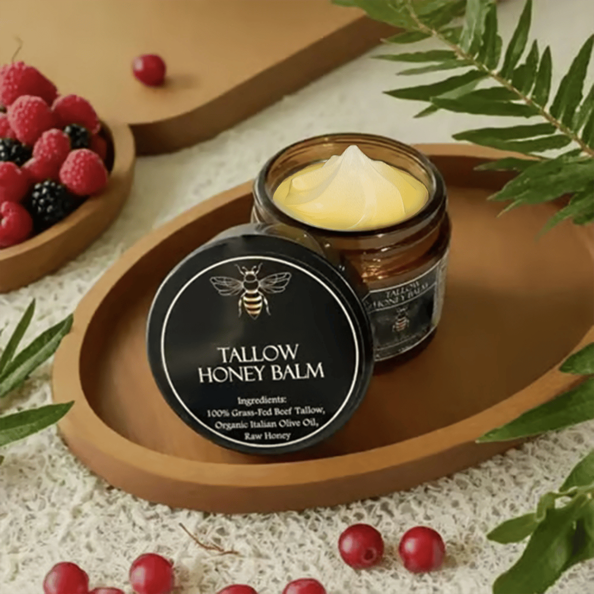 🔥Organic Grass-Fed Beef Tallow Balm with Raw Honey