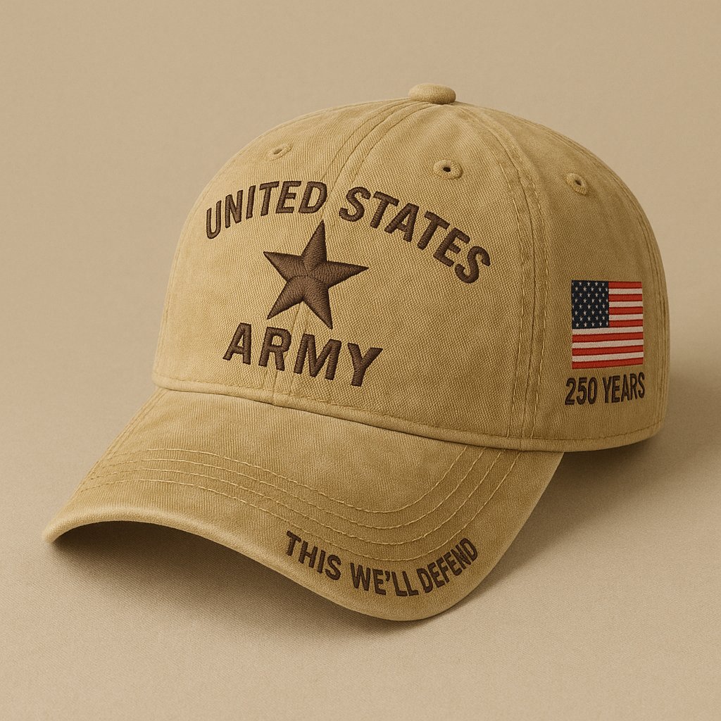 🔥Army 250th Anniversary Khaki Cap