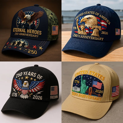 Eagle & Liberty – United States 250th Anniversary Hat🎁