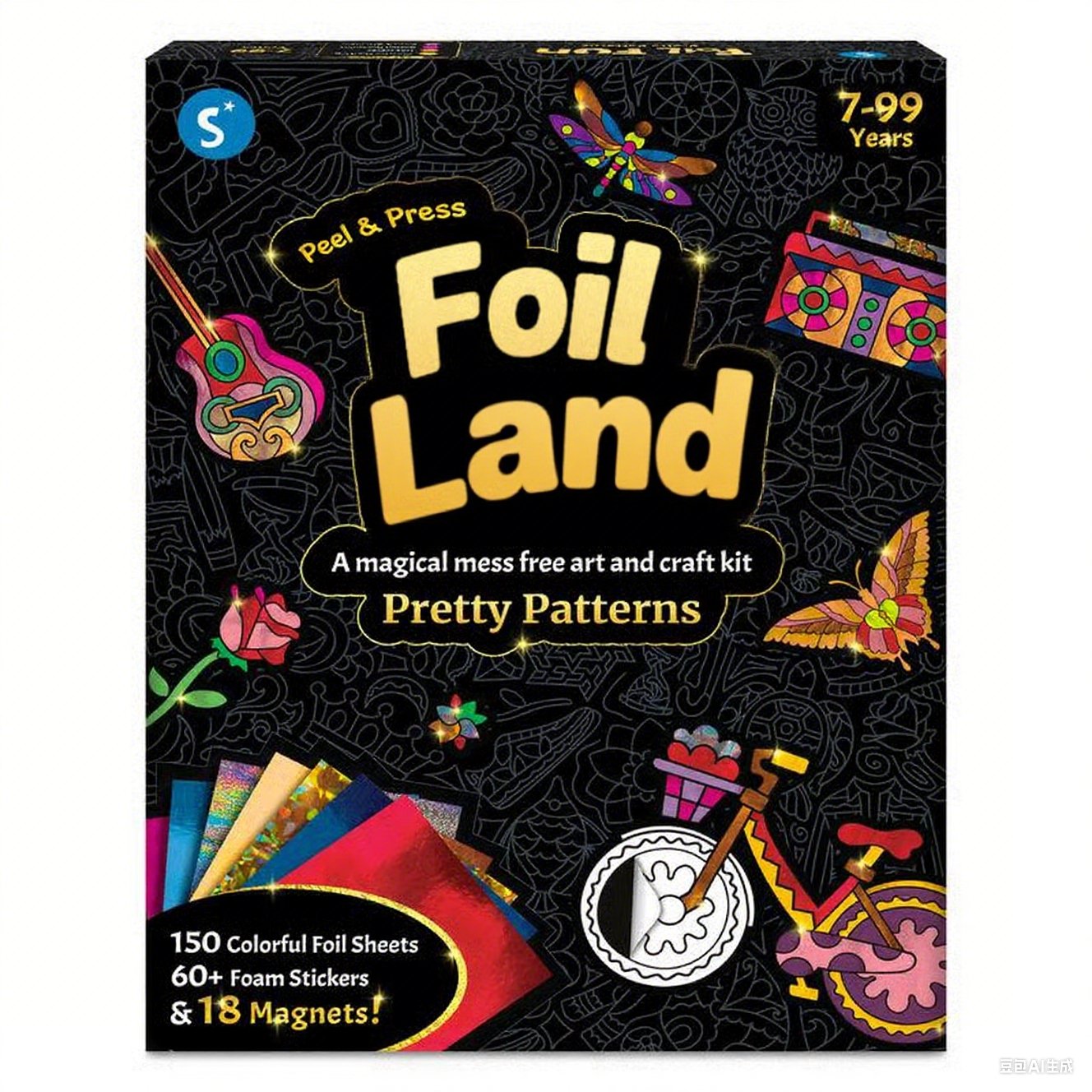 🏆Flash Sale⚡ 50K+ SOLD! Almost Gone-💥Foil land& Craft Activity 🤲💓No Mess Art Kit
