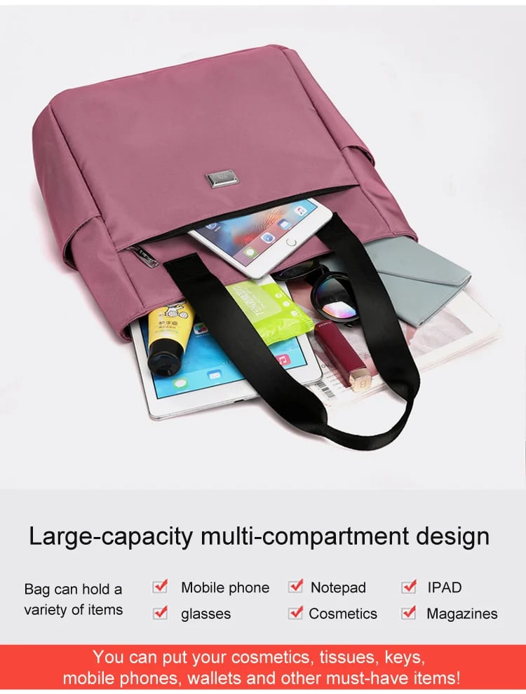 🔥Large Capacity Water Repellent Multi Pocket Nylon Shoulder Bag👜