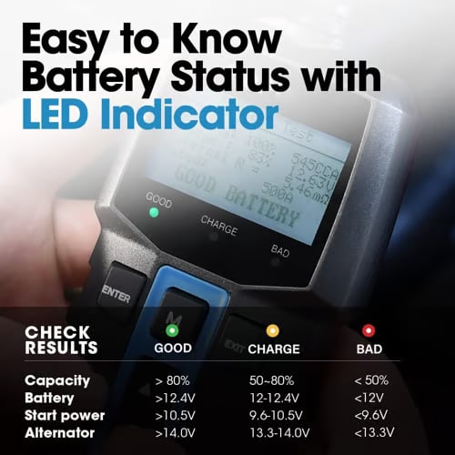 BT100 Car Battery Tester 12V Load Tester
